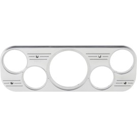 1937-38 Chevy Car 5 Gauge Dash Panel, Polished