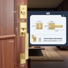 LOQRON Brushed Gold Front Door Handleset Heavy Duty Gold Door