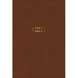 NIV, Wide Margin Bible, Leathersoft, Brown, Red Letter, Comfort Print