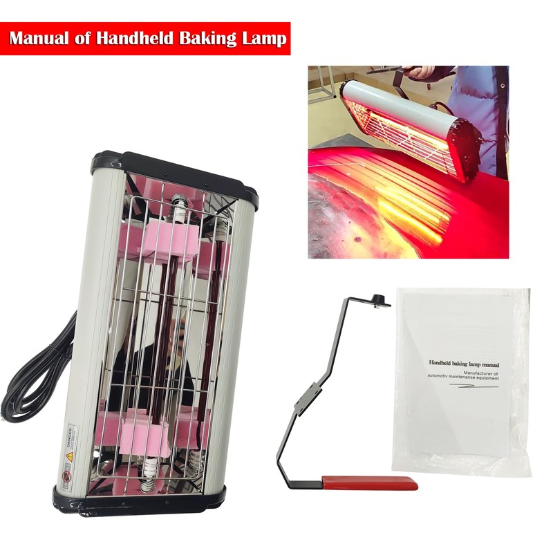 EQCOTWEA Handheld Infrared Paint Curing Lamp, 1200W Short-wave Infrared Paint