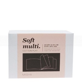 Missha Soft 5-ply Cotton Pads, 80 Sheets, 3 Pieces / 미샤 소프트 5겹 화장솜, 80매입, 3개
