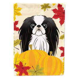 Caroline's Treasures BB2036GF Japanese Chin Thanksgiving Garden Flag Mailbox Flag Decorative Yard Flag Banner Outside Patio Artwork Yard Flower Beds, Garden Size, Multicolor