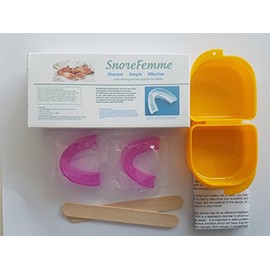 SNOREFEMME - STOP SNORING FOR LADIES: TGA REGISTERED - Australian Anti-Snore Guard twin-pack for the prevention of snoring - works instantly once moulded. 100% quality Australian made product for over 14 years as sold in sleep clinics.