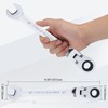 Gedlex Ratchet Wrench 17 mm Metric Wrench, Flexible Ring Spanner