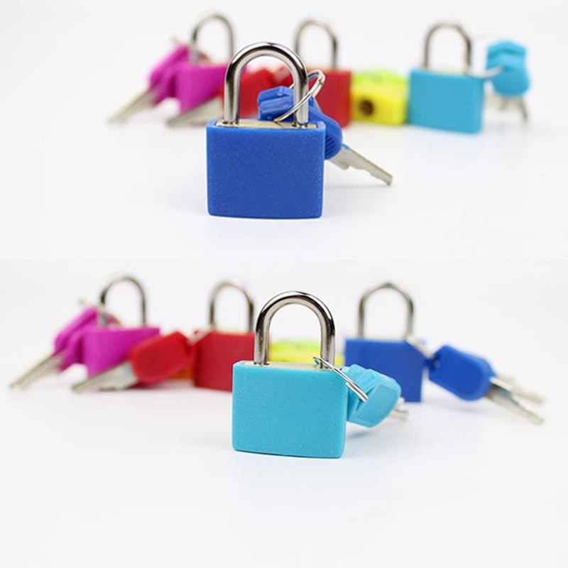 Mifrsnu 10 Pack Suitcase Locks Easy Carrying with Keys,Multicolor Small