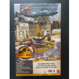 Mattel Jurassic World Dominion Minis Mosasaurus Mayhem Playset with 2 Mini Dinosaur NEW