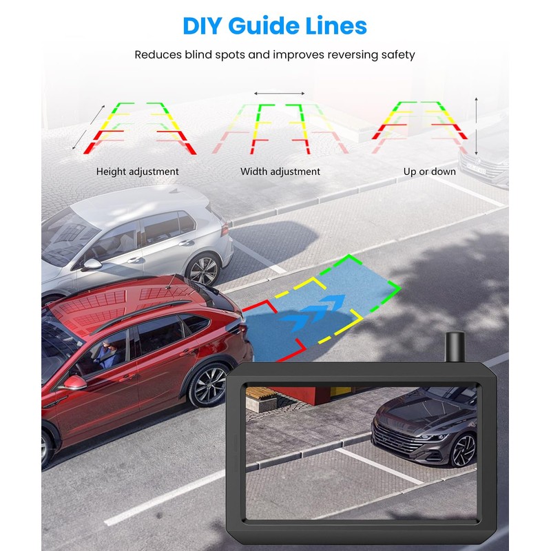 AUTO-VOX Wireless Backup Camera W7-2.4G Stable Digital Signal Rear View