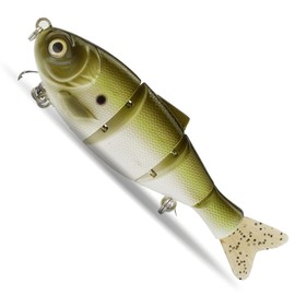 ODS Shad Swimbait Sinking Hard Fishing Lure with Soft Tail for Freshwater Saltwater (Color 3)