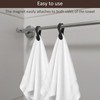 Guniata Pack of 2 Magnetic Towel Clips, Leather Towel Holder,