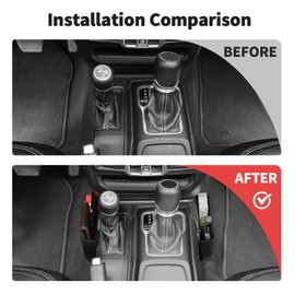 JWWY - Caja de almacenamiento de cambio de cambios compatible con Jeep Wrangler JL JLU y Gladiator JT, bandeja organizadora para accesorios Jeep Wrangler negro (forro de fibra antideslizante)