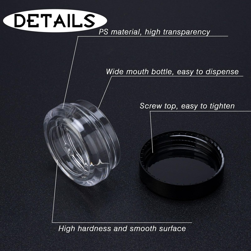 50 Count 3 Gram Sample Containers, Clear Lip Balm Containers
