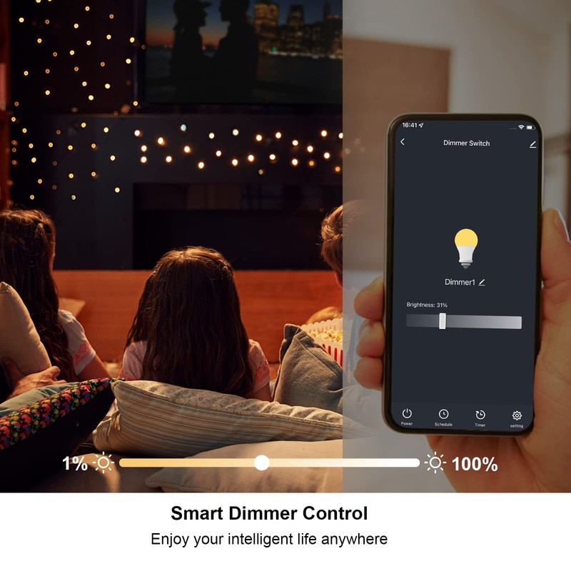 WiFi Dimmer Smart Plug Compatible with Alexa Google Home for