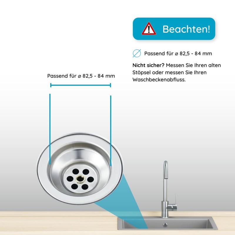 MINISMUS Universal Height Adjustable Sink - Strainer Basket Drain Plug