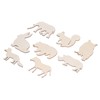 48PCS Animal Wooden Slice DIY Wood Ornaments Blank Decoration Shaped