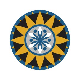 Unbranded Pennsylvania Dutch Hex Sign - Design 20 - Wall Decal - Indoor or Outdoor Use - 24" Tall