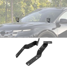 ROMELACK Hood Mount Brackets Ditch Light Pods Bracket Heavy duty Steel Compatible with HYUNDAI SANTA CRUZ 2022-2025