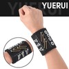 Magnetic Wristband for Tools with Powerful Magnets for Holding Screws