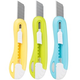 YTYKINOY 8 Pieces Retractable Utility Knife Box Cutter Letter Opener (Blue, Yellow, Green, Pink)