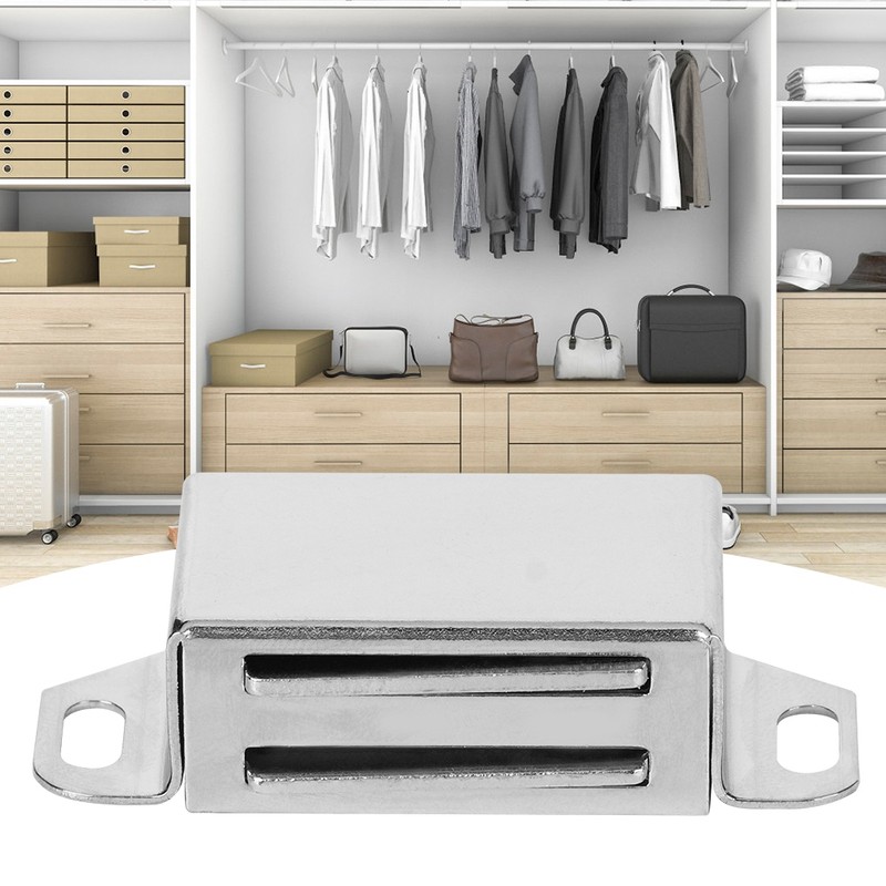 10pcs Household Stainless Steel Strong Magnetic Door Catch Furniture Cabinet