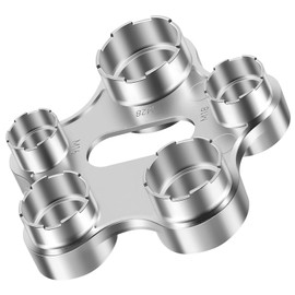 Aerator Mounting Wrench, 10 Sizes Universal Aerator Service Key, Tap Strainer Insert Aerator Key Tool for M16 / M18 / M20 / M22 / M24 / M28, Zinc Alloy