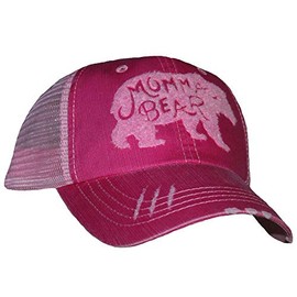 The Alabama Girl Momma Bear Mesh Cap (Hot Pink)