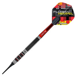 WINMAU Florian Hempel 19 g barrel / 21 g full professional steel tip tungsten darts set with flights and shafts (stems)