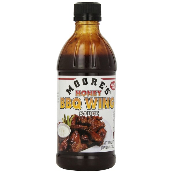 Moore’s Sauce, Honey BBQ Wing, 16-ounces (Pack of6)