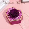 Preserved Real Rose with Necklace Forever Flowers Diamond Shaped Box