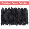 Xtrend 8 Packs Passion Twist Crochet Hair 14 Inch Natural