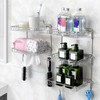 Stainless Steel Folding Storage Rack with Hook and Non Punching