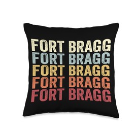 Fort Bragg California Fort Bragg CA Retro Vintage Text Throw Pillow, 16x16, Multicolor