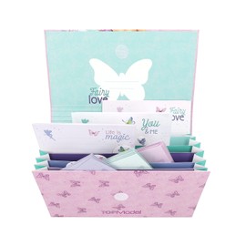 Depesche TOPModel Fairy Love 12974 Writing Paper Set in Purple Expanding Folder with Model Motif and Butterflies Includes 24 Letter Sheets in 3 Designs and 18 Envelopes