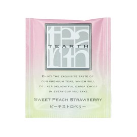TEARTH Peach Strawberry Sweet Dessert Tea Bags Individually Wrapped 25 Bags