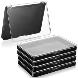 5 Pack Empty Magnetic Makeup Palette and 20 Pieces Metal Stickers, Magnetic Pallets for Makeup, Empty Eyeshadow Palette with Clear Top, Travel-Friendly DIY Cosmetic Organizer (5.5" x 4" x 0.59")