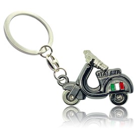 HAILIWEI Vespa Accessories for Vespa Scooters, Fun Italian Vespa Keychain for Vespa Scooter Keys (Black)