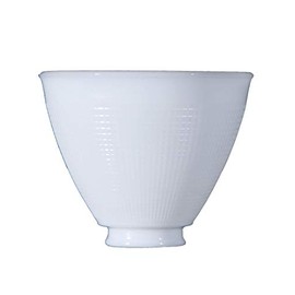 B&P Lamp 6 Inch Top Diameter I.E.S Style White Opal Glass Reflector Shade With Waffle Pattern Glass - Perfect Replacement for Antique Style Floor Lamps