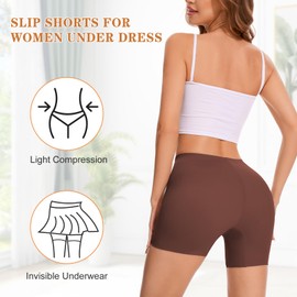 AliyaFeng Womens Slip Shorts for Under Dresses Seamless Shapewear Bodyshorts Tummy Control Shaping Boyshorts