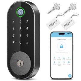 Fingerprint Smart Deadbolt with Keypad – Keyless Entry Lock for Home, Apartment, Office, Airbnb, Rental, Kids & Seniors, App & Code Access, Auto-Lock, Easy DIY Install, Compatible with Alexa & Google
