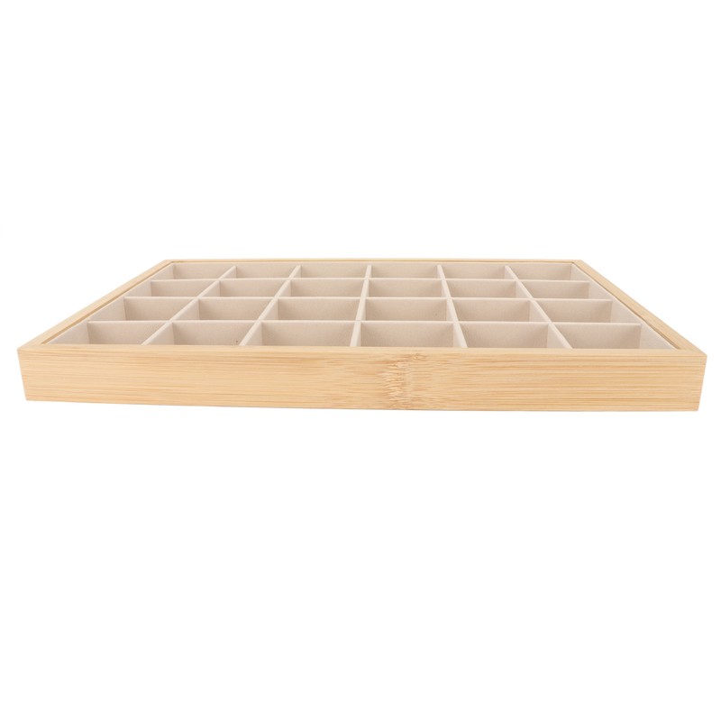 Jewelry Storage Display Trays Multipurpose 24 Grids Jewelry Tray for