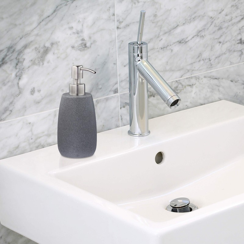 Relaxdays Soap Dispenser 300ml Refillable Bathroom Kitchen Liquid Soap Dispenser