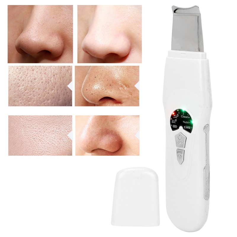 Facial Skin Scraper Ultrasonic Skin Scrubber Spatula 2 Gears Vibration