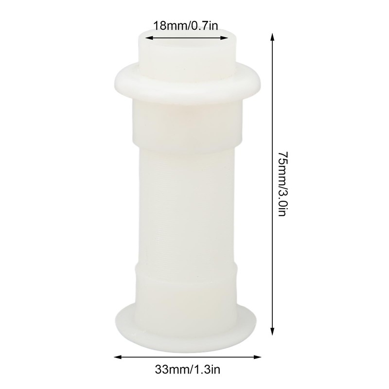 2Pcs Boat Drain Tube 18mm Easy Installation Hull Drain Pipe