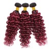 26 28 30 Inch Burgundy Bundle Ombre Red Deep Wave