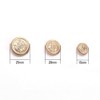 YFFSFDC Blazer Buttons 16-Piece Set Diameter 15mm/20mm/25mm Metal Buttons Replacement