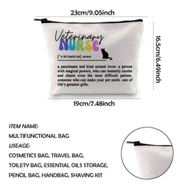 WCGXKO Veterinarian Gift Vet Tech Appreciation Gift Vet Doctor Nurse Zipper Pouch Makeup Bag (Vet Nurse Noun CA)