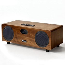 ottosing 40W Bluetooth TV Speakers, Wooden Stereo Shelf Systems, DSP Tuning Sound Bar for Smart TV, Multi Ports Optical Coaxial HDMI ARC AUX USB, Remote Control Wooden Speakers for TV PC Home Theater