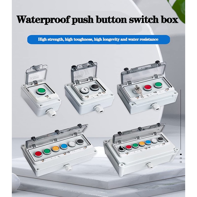 Emergency Stop Button with Box Emergency Stop Switch with Plastic