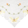 ARSVITA Table Runner with Embroidery, Embroidered with Flowers or Butterflies,