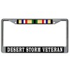 Desert Storm Veteran + Campaign Ribbon Metal License Plate Frame
