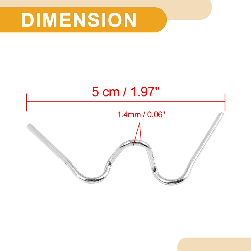 Partuto 5 Pcs Universal Headlight Spring Clip - Stainless Steel